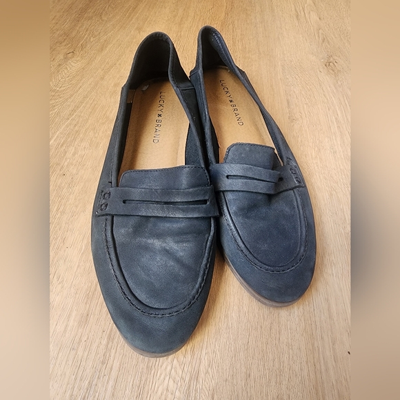 Lucky Brand Caylon Black Leather Loafers Women's size 9 - Picture 2 of 3